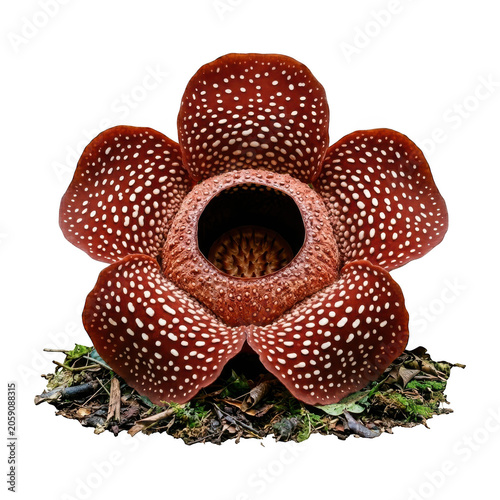 Rafflesia arnoldii, the worlds largest individual flower, isolated on transparent background