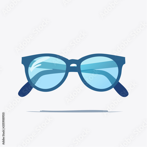 Blue Eyeglasses with Clear Lenses