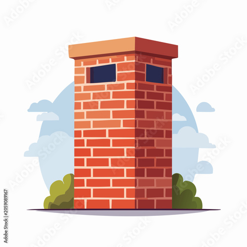 Brick Chimney Illustration