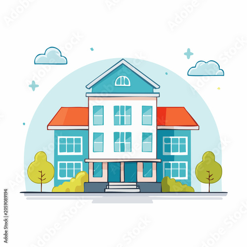 Cartoon Building Illustration