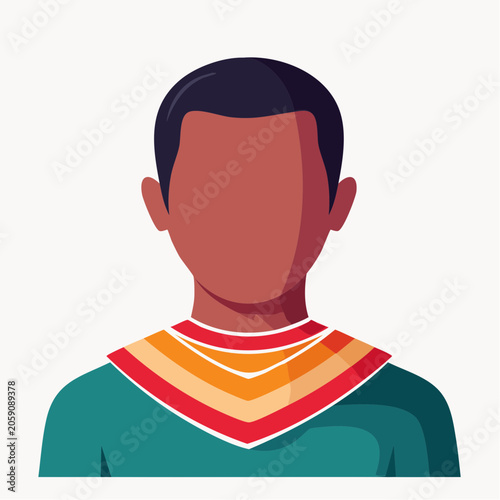 Flat Illustration of a Person with Faceless Design