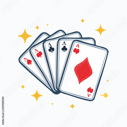 Four Aces Playing Cards