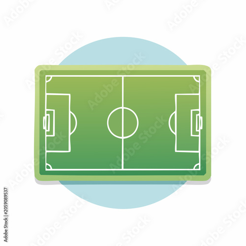 Stylized Soccer Field Illustration
