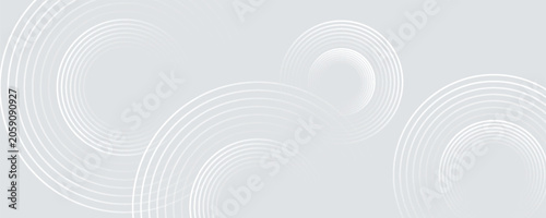 Foto Abstract white glowing geometric lines on gray background