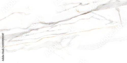 Bild auf Leinwand Pristine white marble adorned with soft pearl-gray veining and delicate golden accents, embodying timeless luxury and refined sophistication