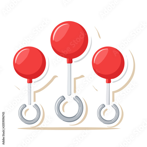 Red Fire Alarm Pull Stations Illustration