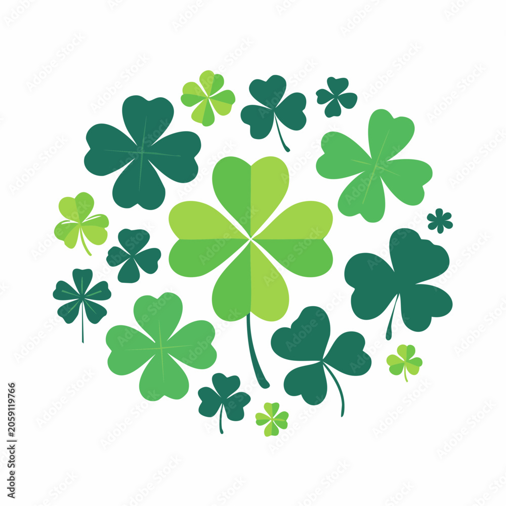 Fototapeta premium Green Clover Collection