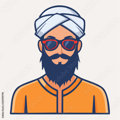 Man with Turban and Sunglasses