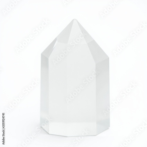 Crystal Quartz Clear Gem Isolated On Transparent Background