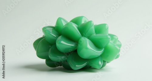 Jade Green Oriental Gem Isolated On Transparent Background