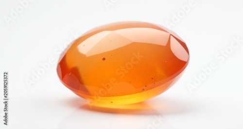Sunstone Orange Gem Isolated On Transparent Background