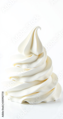 Whipped Cream Splash Peak Isolated On Transparent Background