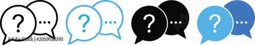 Foto FAQ icon set