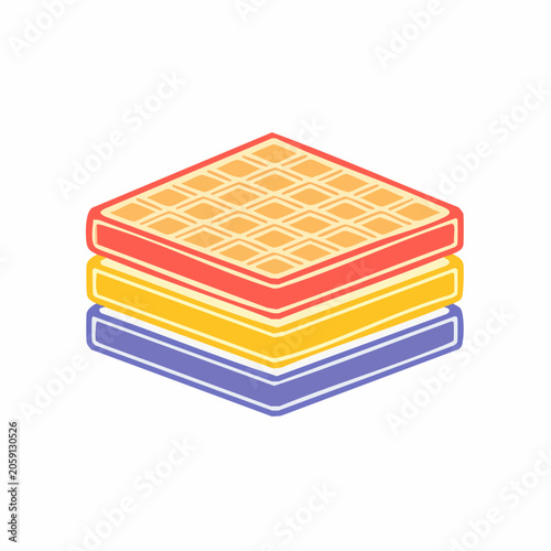 Stack of Waffles Illustration