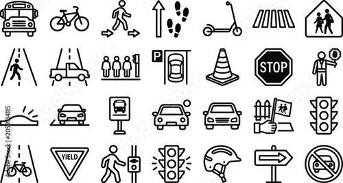 Vector illustration of a bicycle lane road sign on a white background