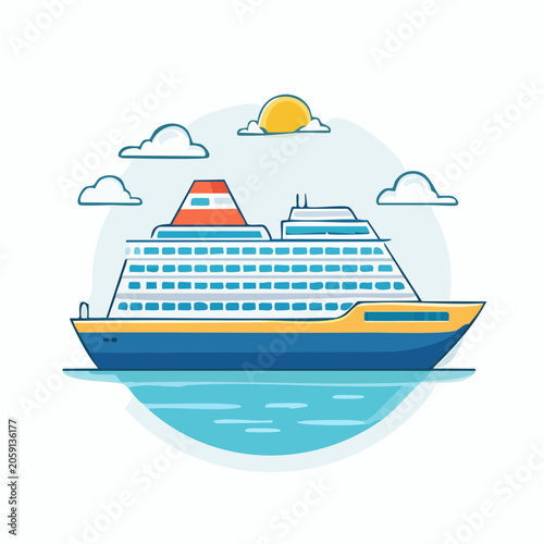 Cruise Ship Illustration