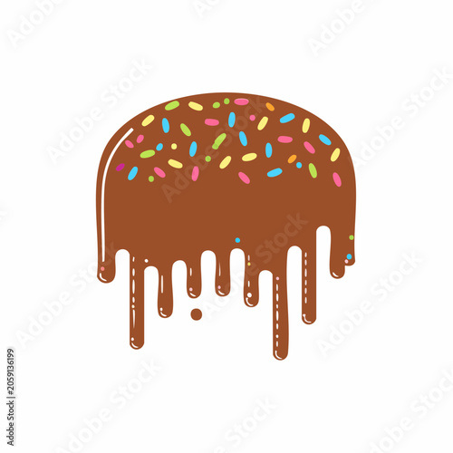 Dripping Chocolate Cake with Sprinkles