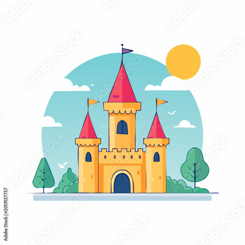 Cartoon Castle Illustration