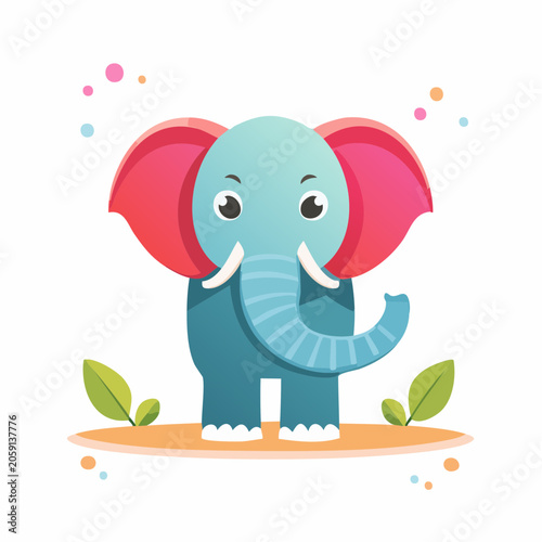 Cute cartoon elephant illustration