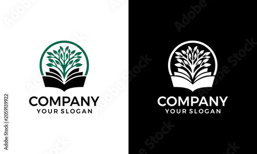 book and tree logo