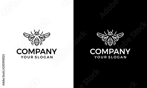 bee logo line art inspiration