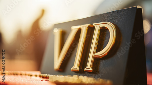 Event with VIP access at a gathering during sunset hours in an outdoor setting