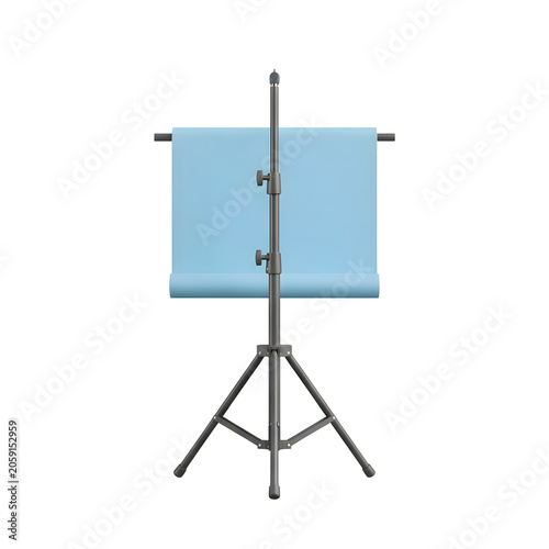 Minimalist 3D street lamp with blue background
