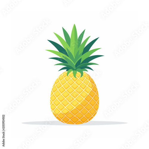 Flat design pineapple illustration