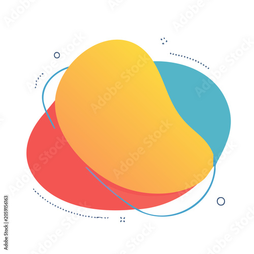 Colorful abstract overlapping shapes illustration