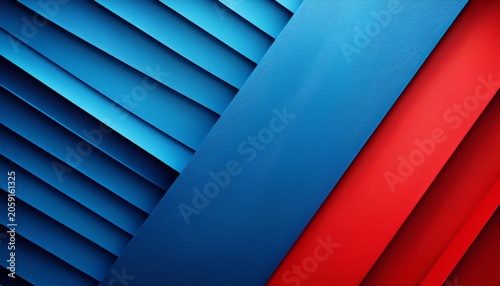 Abstract Blue And Red Paper Diagonal Background