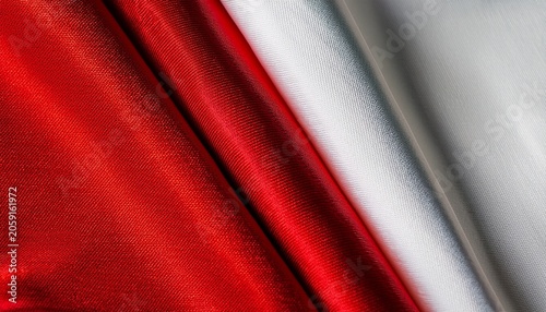 Abstract Background Texture Of A Red And White Fabric