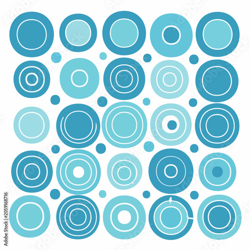 Abstract Blue Circles Pattern