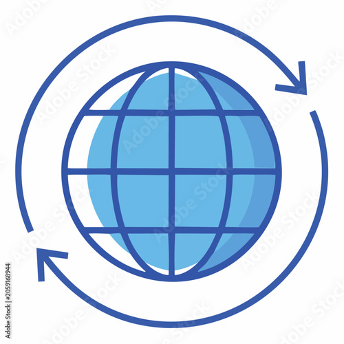 Global network connection icon