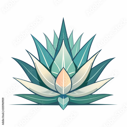 Stylized Agave Plant Illustration