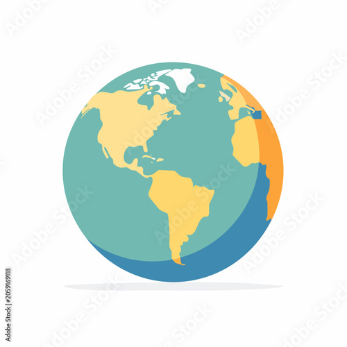 Stylized Illustration of Planet Earth