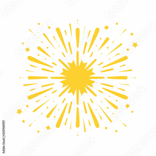 Yellow Starburst Explosion Graphic
