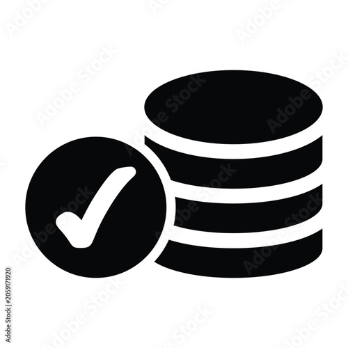 Database Verification and Budget Icon