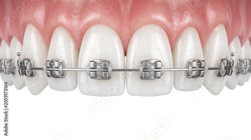 dental instruments on white background