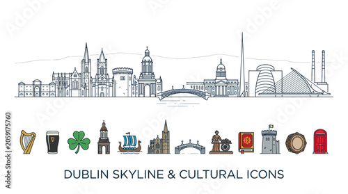 Dublin Skyline and Cultural Icons Collection
