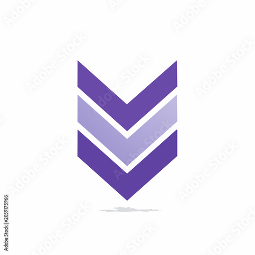 Chevron Arrow Downward Direction Symbol