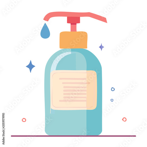 Flat design soap dispenser illustration