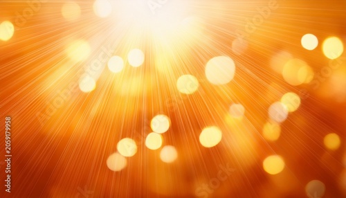 Abstract Sunny Bokeh On Orange Background
