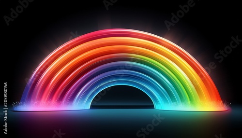 Rainbow Segment Transparent Background Isolated Aglow Overlay Bend Light Curve Sunshine Colourful Arc Cut Out Graphic Vibrant Optimism Radiant Effect Weather Joy