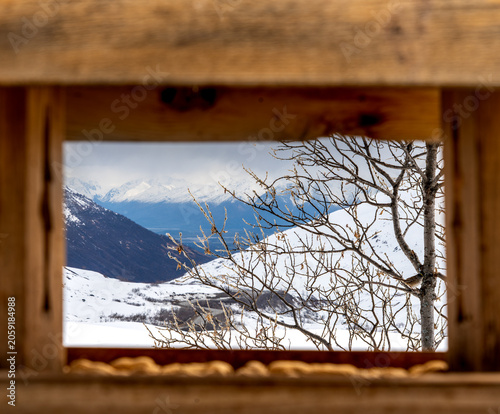 Alaskan Winter Wonderland Through a Window
