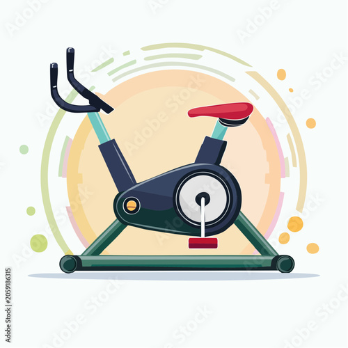 Stationary Exercise Bike Illustration