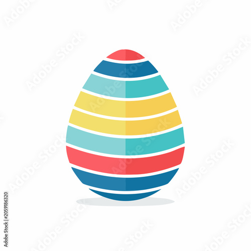 Striped Easter Egg Illustration