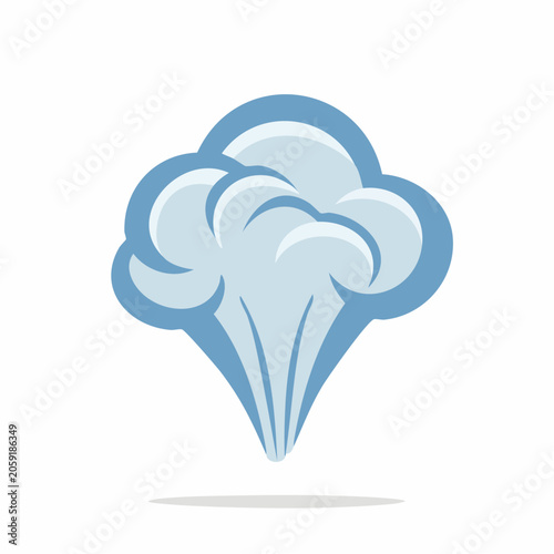 Stylized Steam or Smoke Cloud Icon