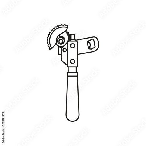 A simple line drawing of a pipe wrench tool is shown against a white background.