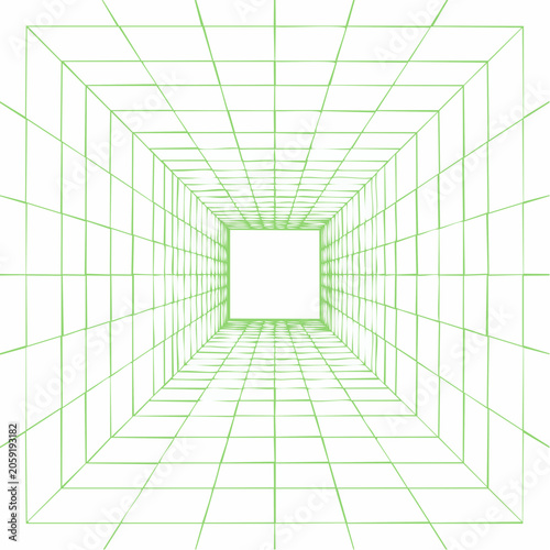 Green Grid Tunnel Perspective
