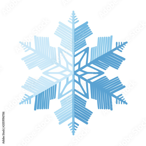 Geometric Snowflake Vector Illustration